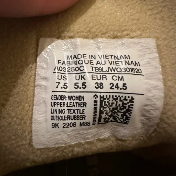 Converse High-Top Sneakers in tan 7.5 - Picture 4 of 4